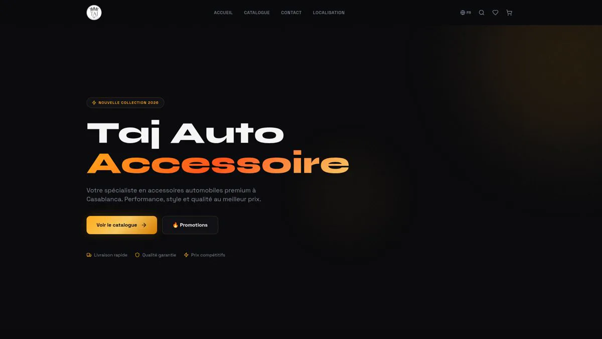 Aperçu du site Taj Auto Accessoire